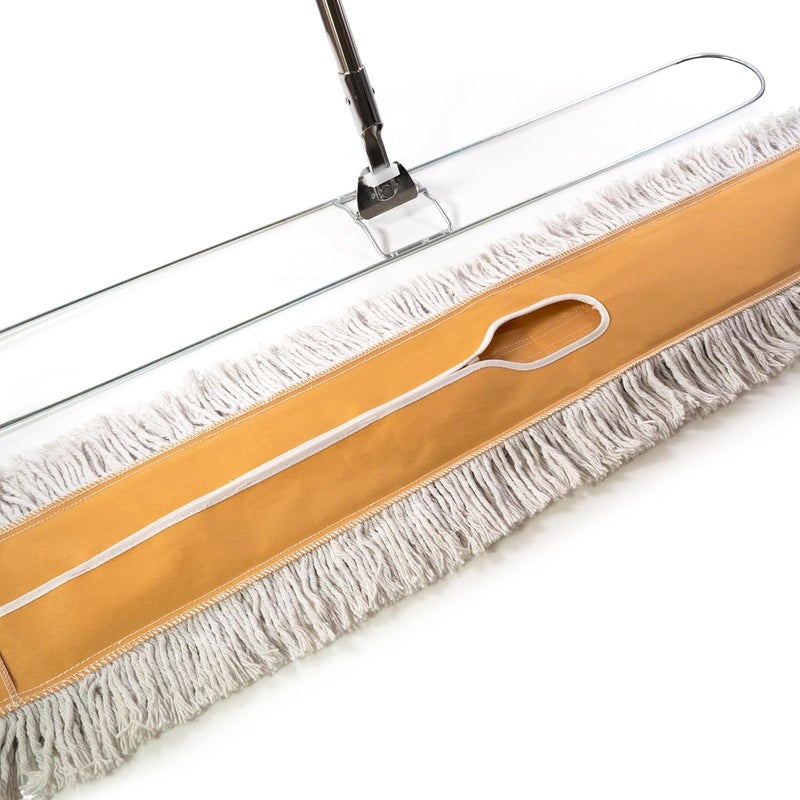Venmark Commercial Dust Mop – 48” Floor Sweeper for Tiles, Hardwood, and Laminate Floors, with Aluminum Broom Handle, Reusable Duster Head - Complete with Cleaning Cloth - Image 3